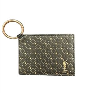 YSL Beaute Black and Gold Card Holder
